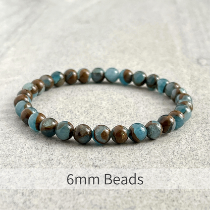 Blue Mosaic Quartz Beaded Bracelet