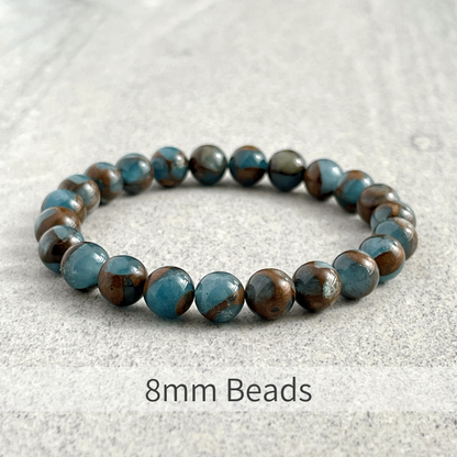 Blue Mosaic Quartz Beaded Bracelet