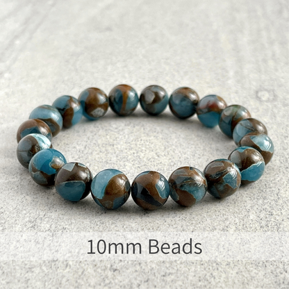 Blue Mosaic Quartz Beaded Bracelet