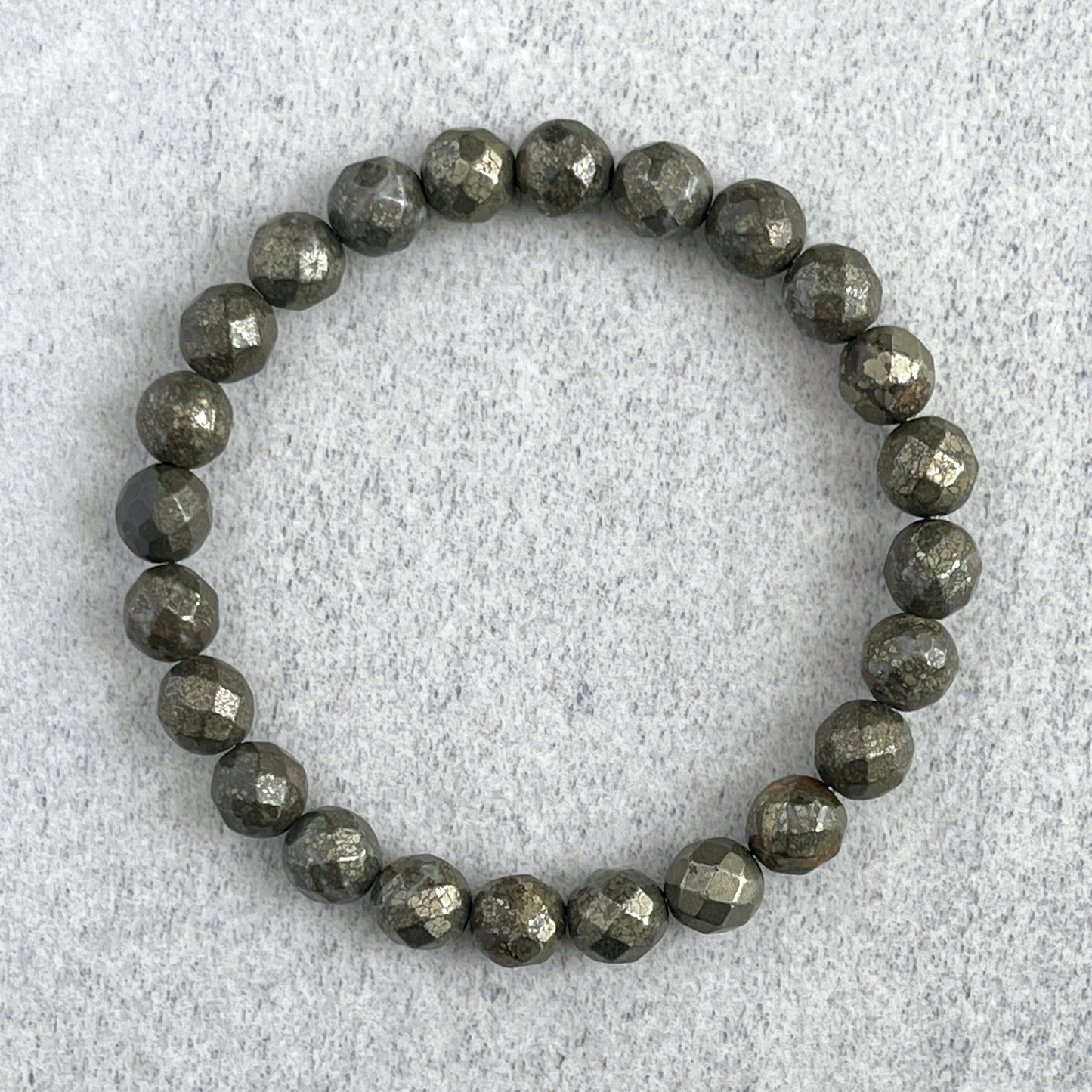 Faceted Pyrite Beaded Bracelet