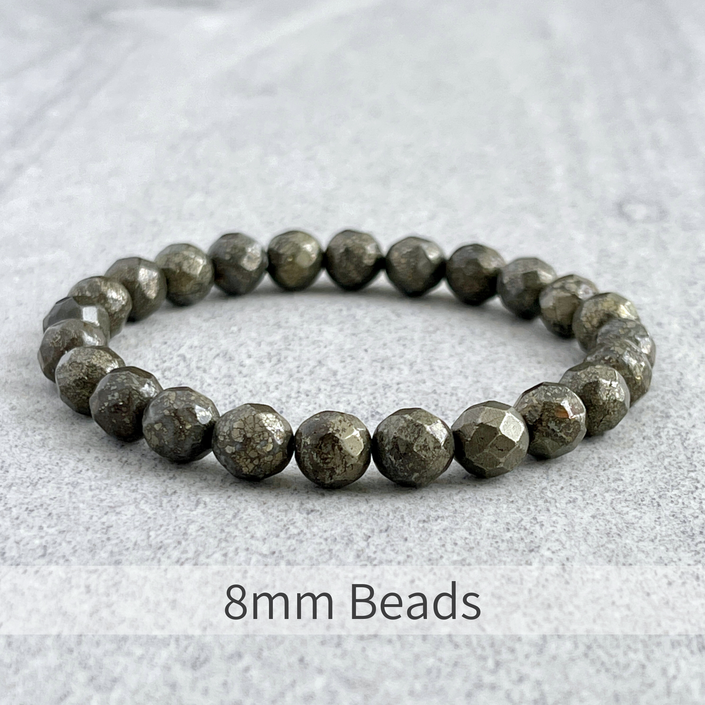 Faceted Pyrite Beaded Bracelet