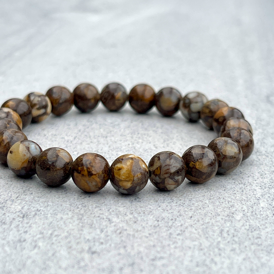 Fire Lace Opal Beaded Stretch Bracelet