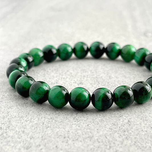 Green Tiger Eye Beaded Bracelet