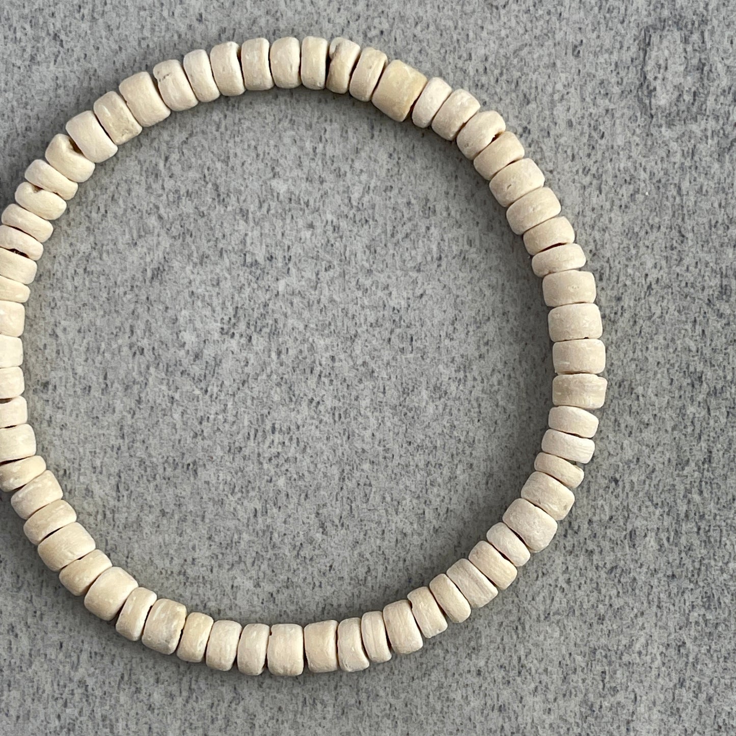 Ivory Coconut Wood Beaded Bracelet