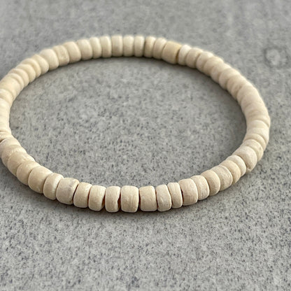 Ivory Coconut Wood Beaded Bracelet