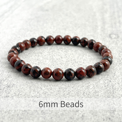 Mahogany Obsidian Beaded Bracelet