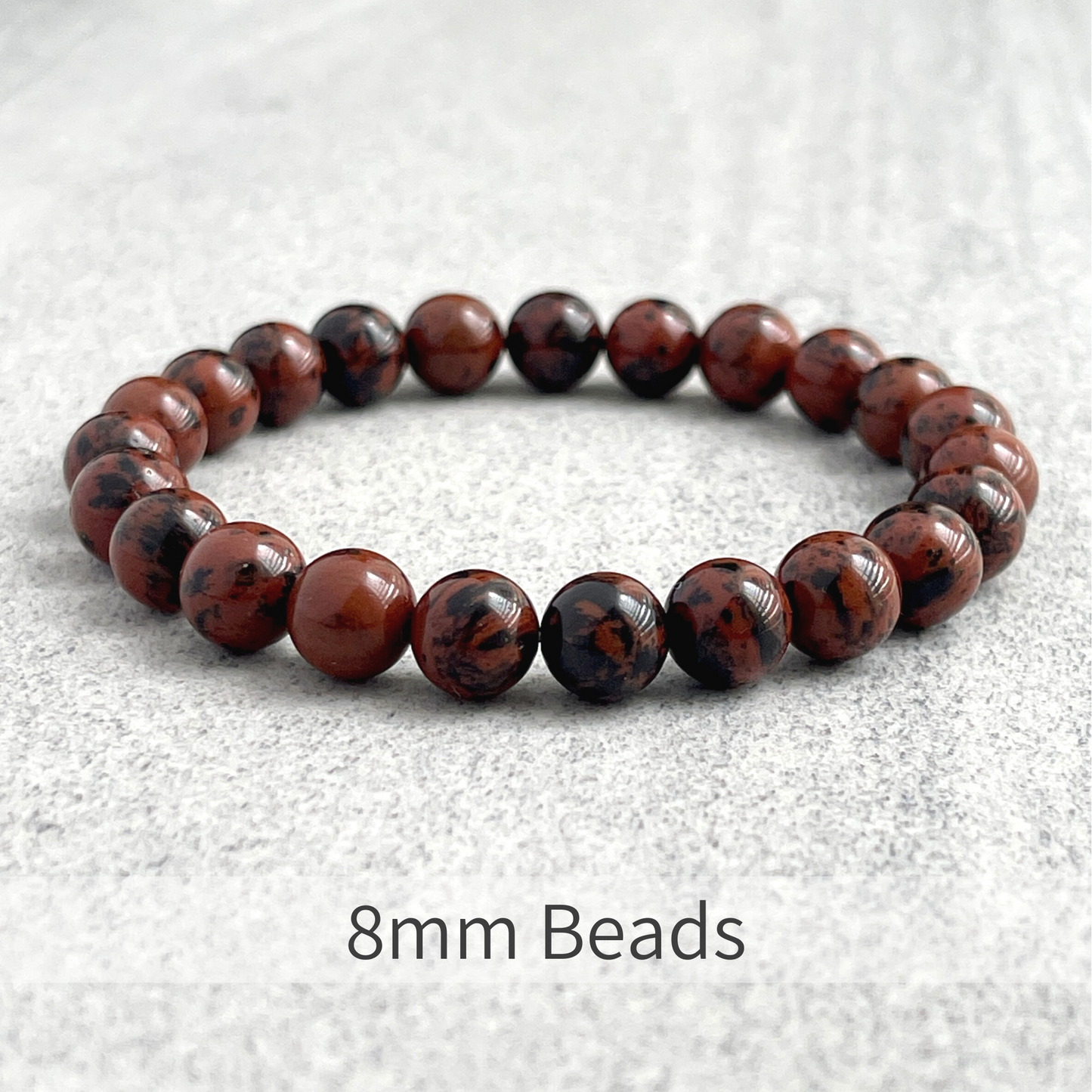 Mahogany Obsidian Beaded Bracelet