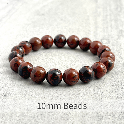 Mahogany Obsidian Beaded Bracelet