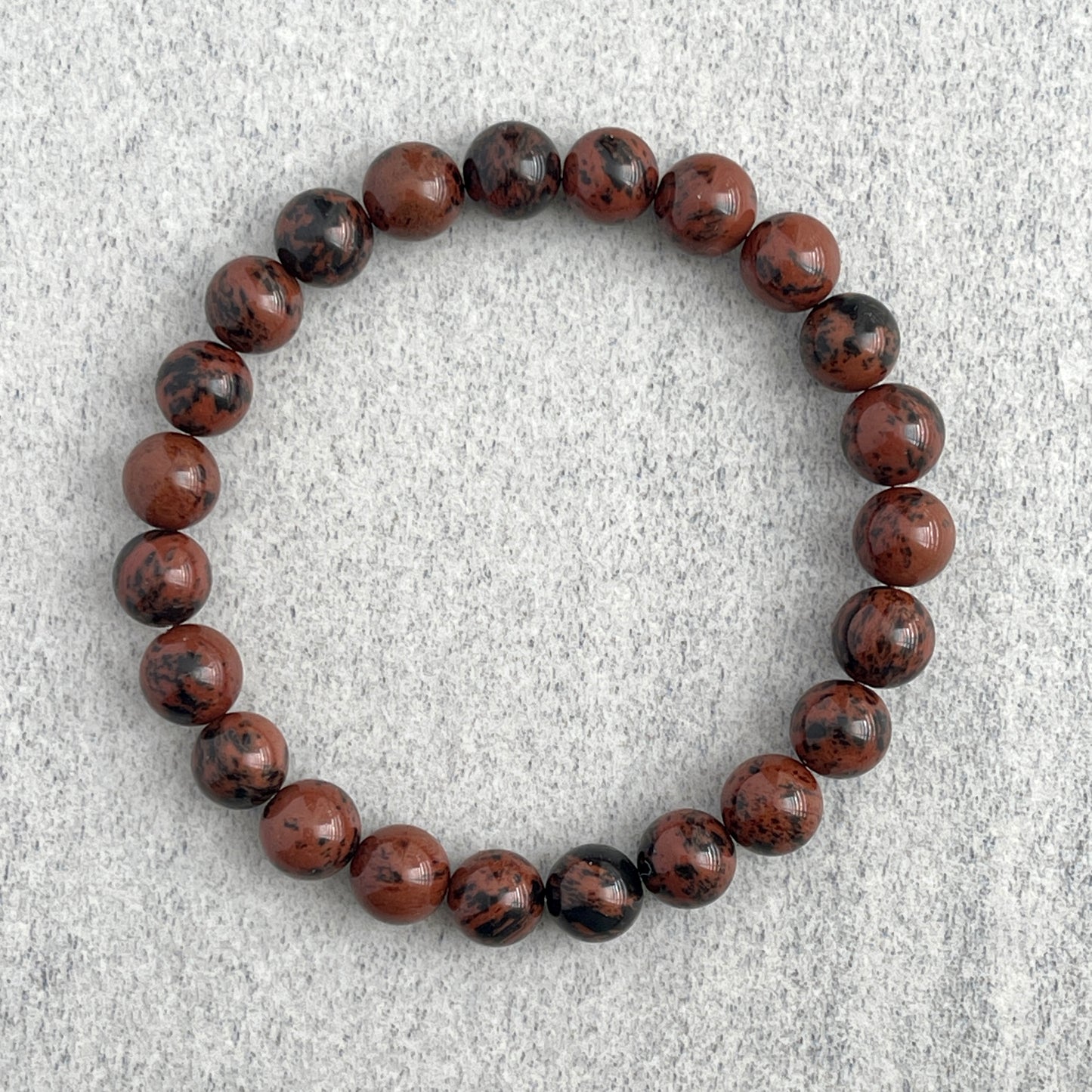 Mahogany Obsidian Beaded Bracelet