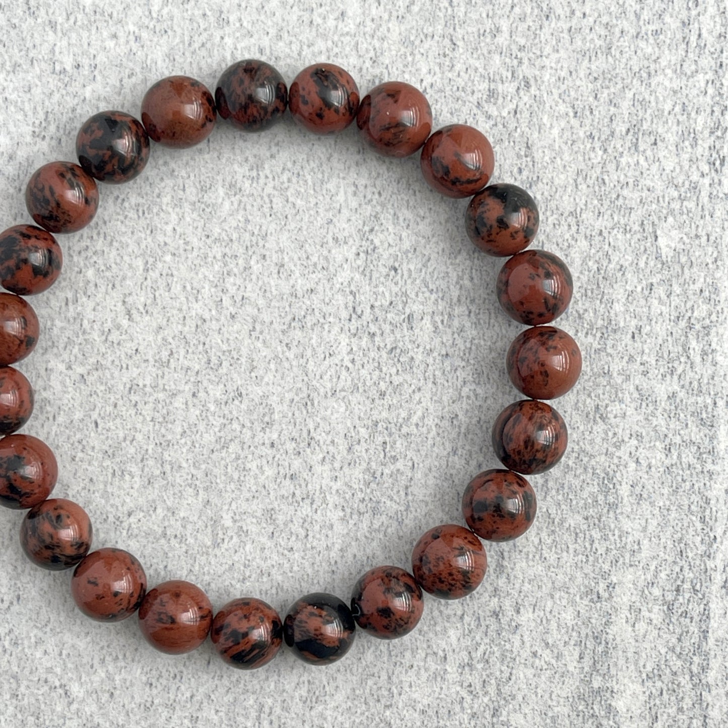 Mahogany Obsidian Beaded Bracelet