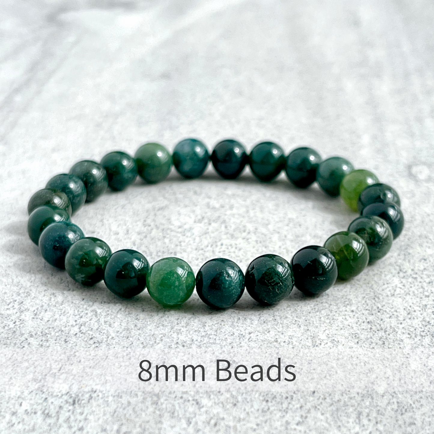 Moss Agate Beaded Bracelet