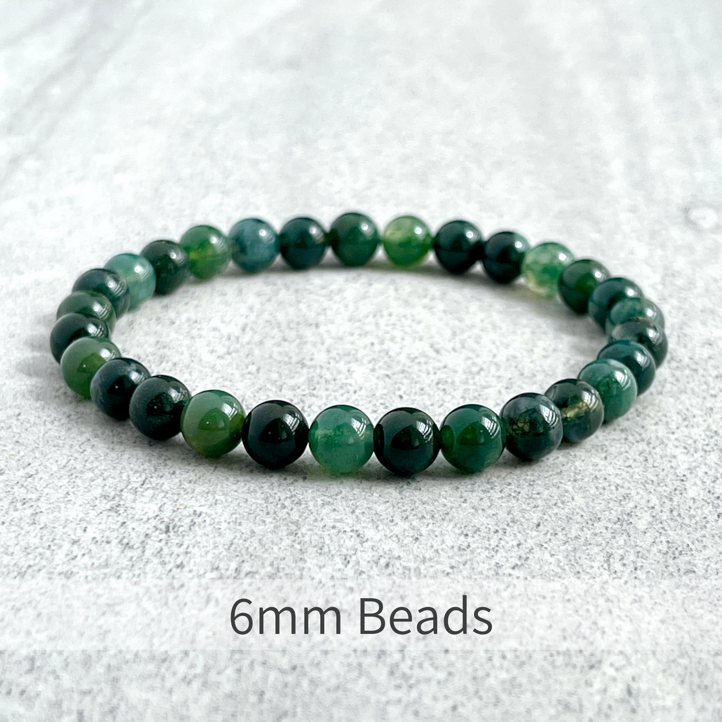 Moss Agate Beaded Bracelet