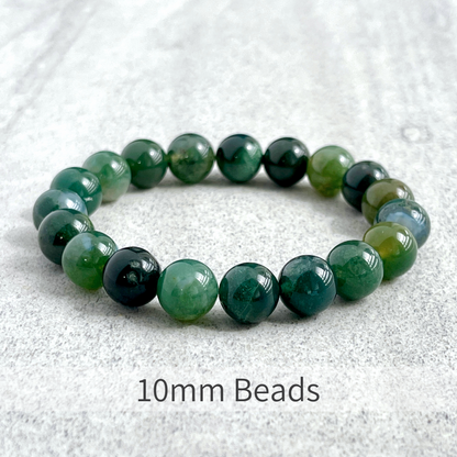 Moss Agate Beaded Bracelet