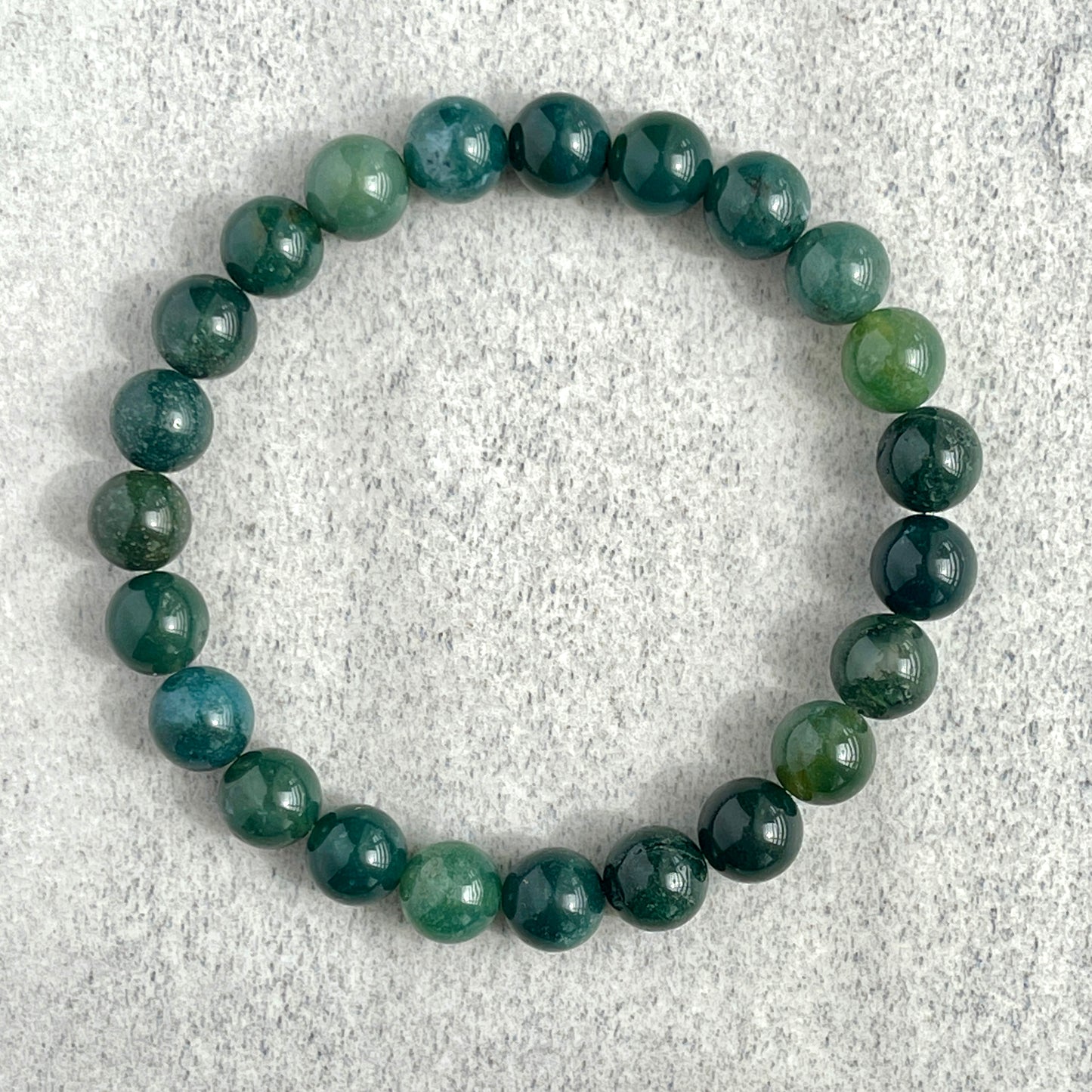 Moss Agate Beaded Bracelet