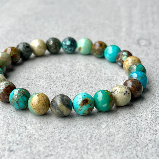 Multicolored Chrysocolla Beaded Bracelet