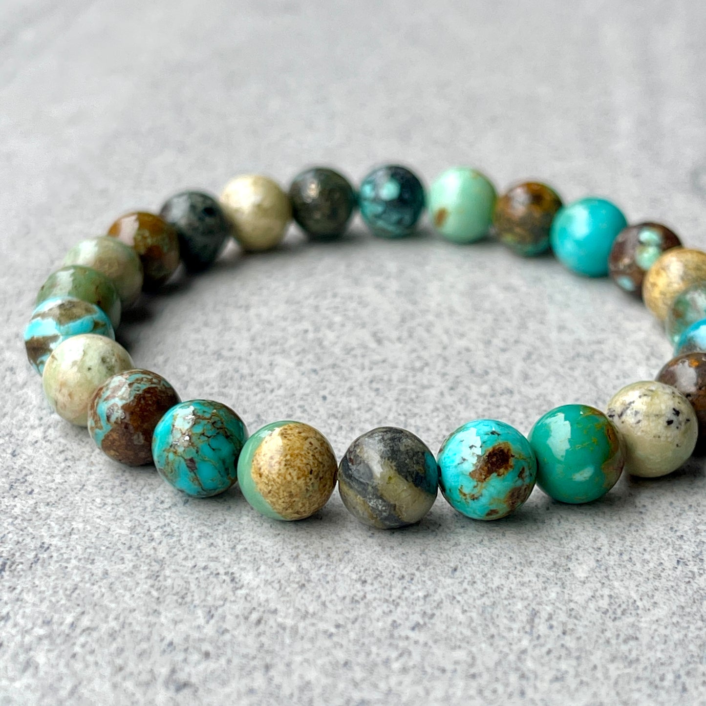 Multicolored Chrysocolla Beaded Bracelet