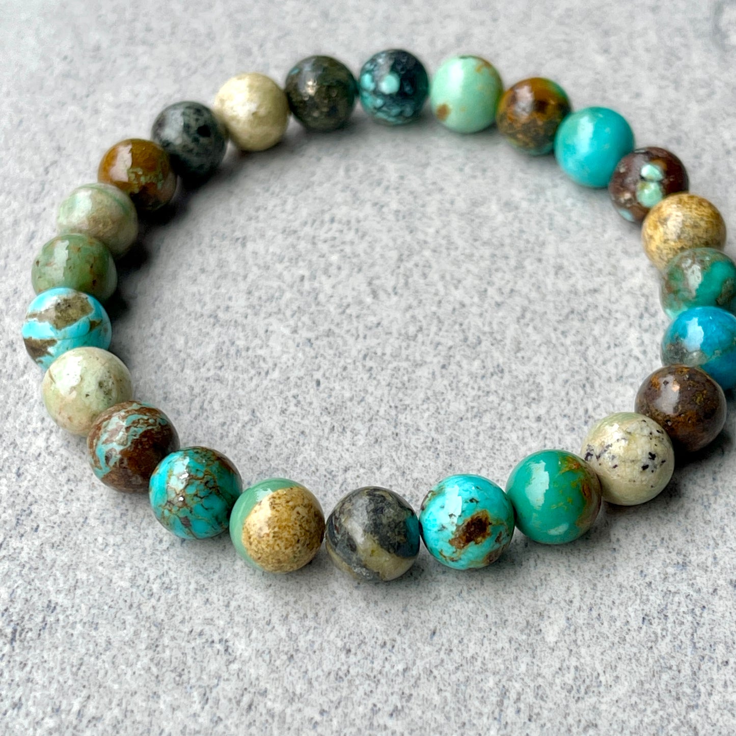 Multicolored Chrysocolla Beaded Bracelet