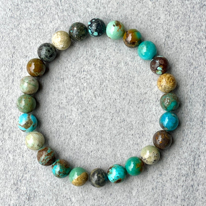 Multicolored Chrysocolla Beaded Bracelet