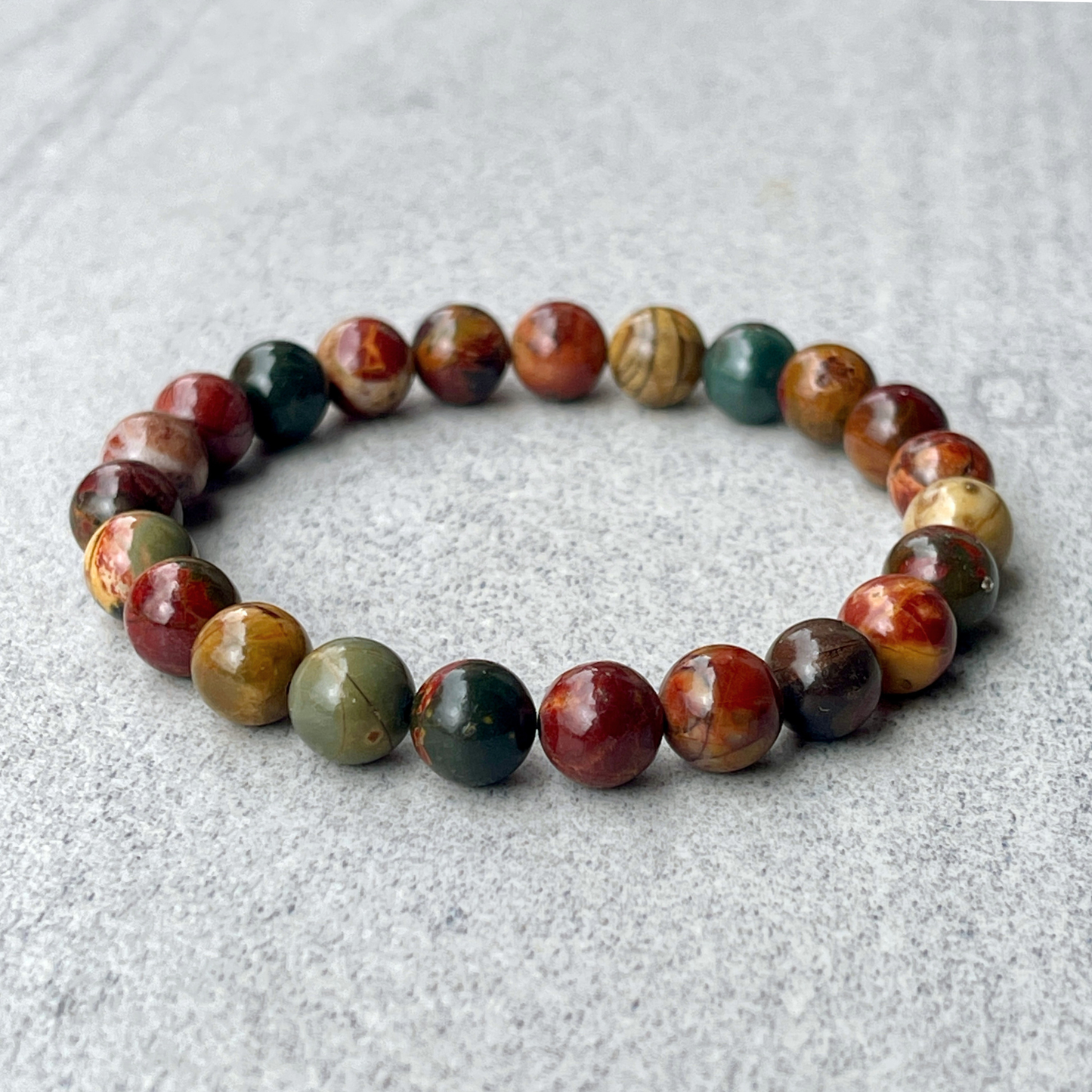 Picasso Jasper Beaded Bracelet