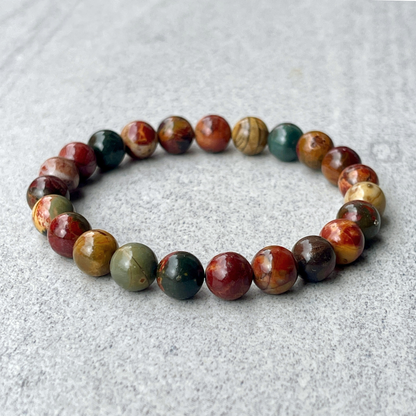 Picasso Jasper Beaded Bracelet