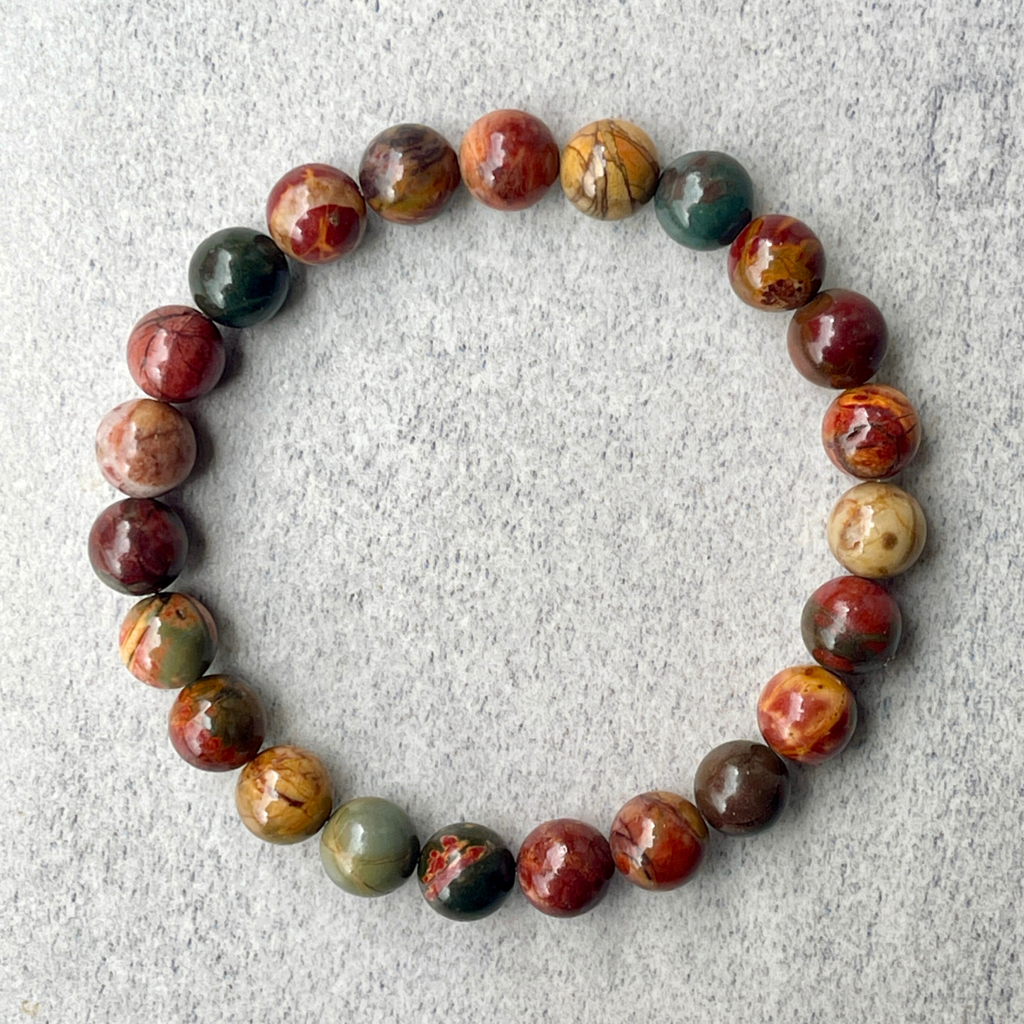 Picasso Jasper Beaded Bracelet
