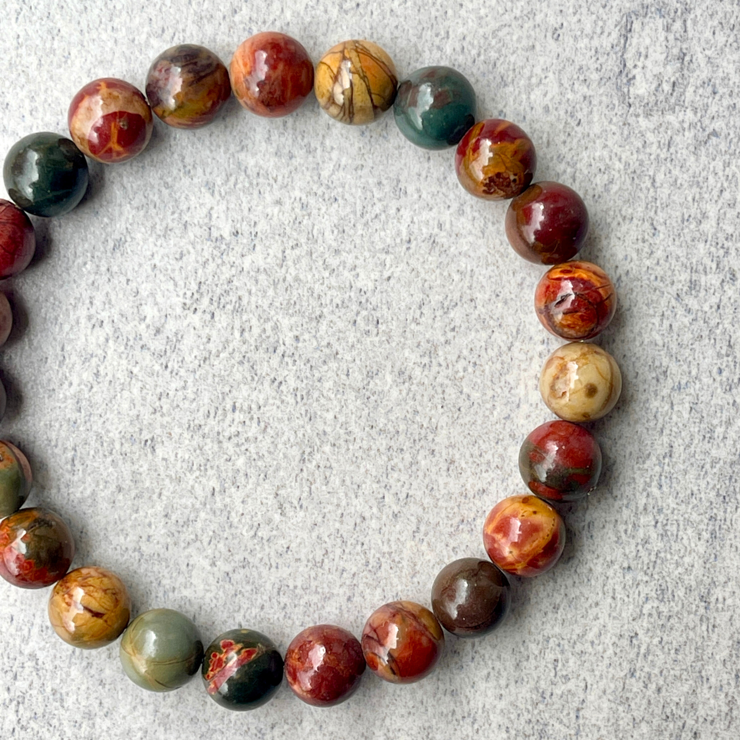 Picasso Jasper Beaded Bracelet