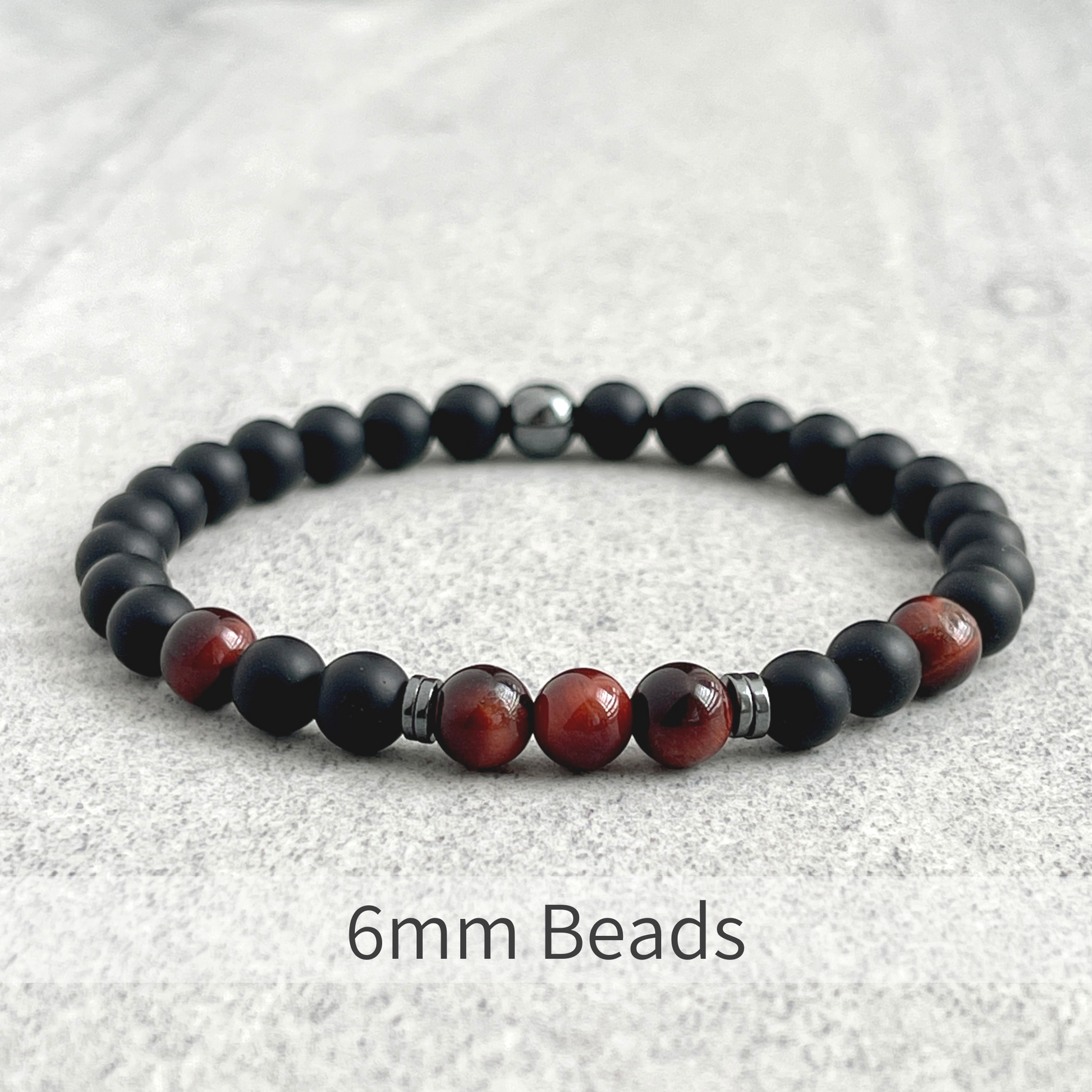 Trendy Onyx Red Tiger Eye Bracelet 