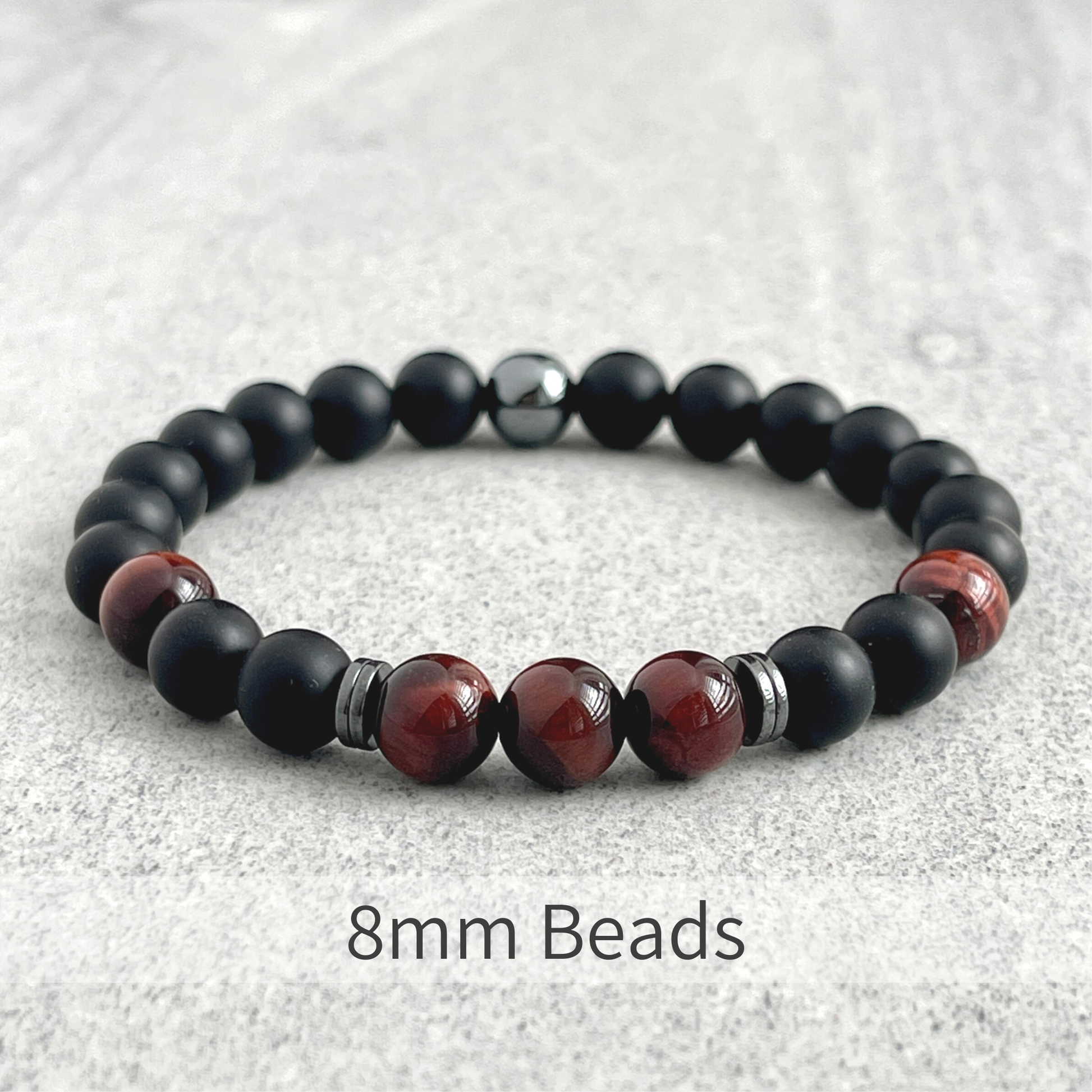 Onyx Red Tiger Eye Bracelet for Special Occasions