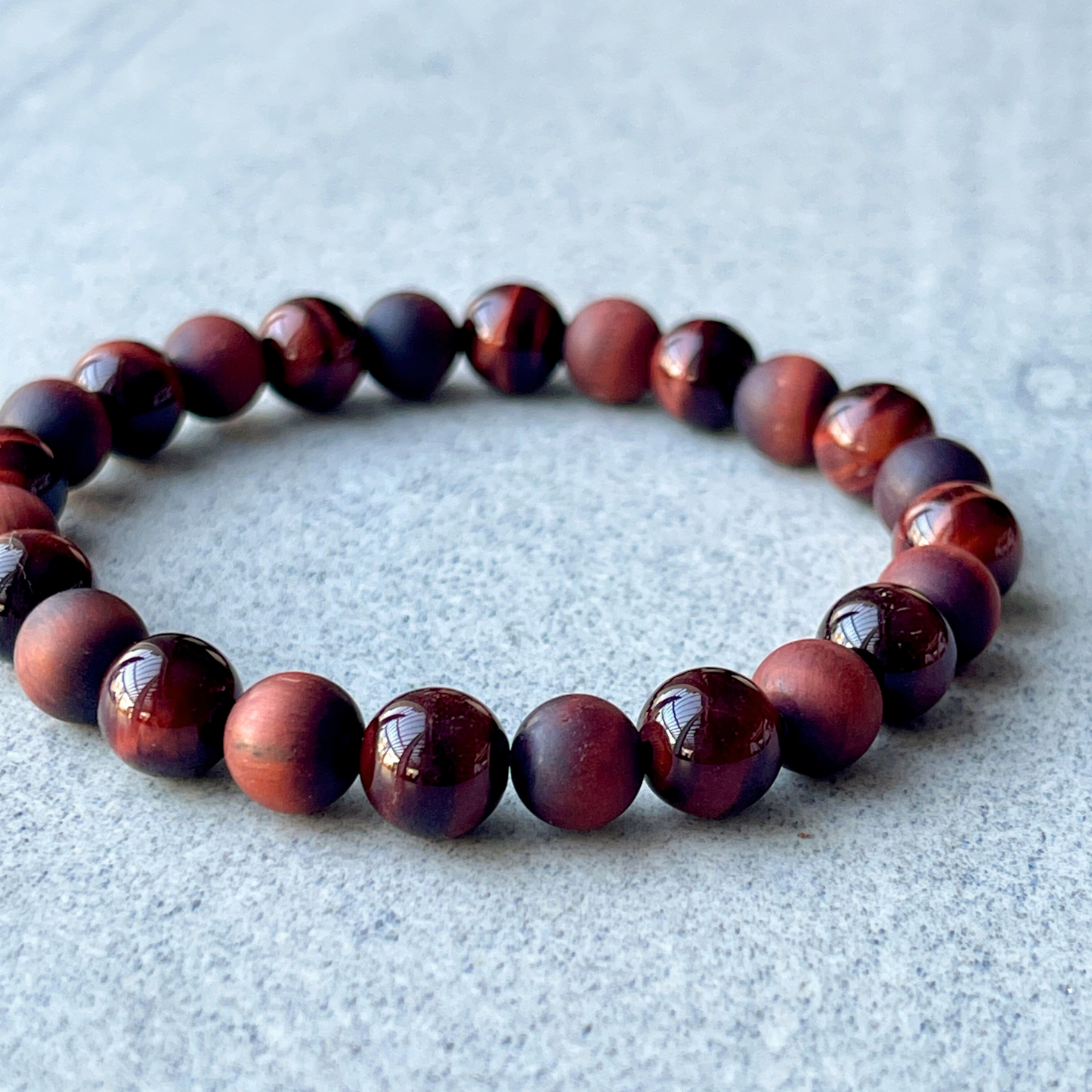 Red Tiger Eye Beaded Bracelet