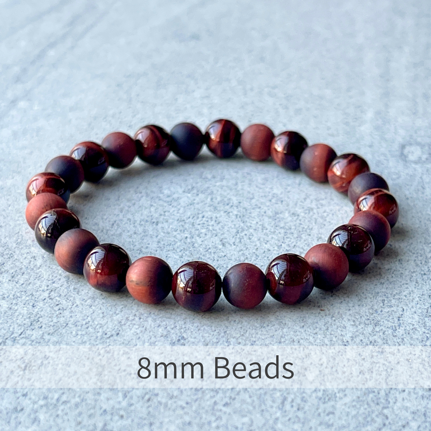 Red Tiger Eye Beaded Bracelet