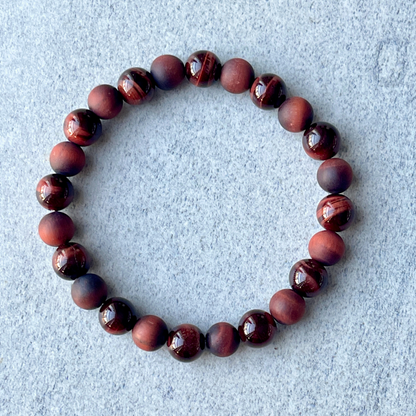 Red Tiger Eye Beaded Bracelet