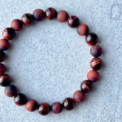 Red Tiger Eye Beaded Bracelet