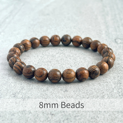 Tiger Skin Sandalwood Stretch Beaded Bracelet