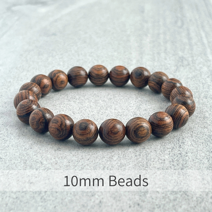 Tiger Skin Sandalwood Stretch Beaded Bracelet