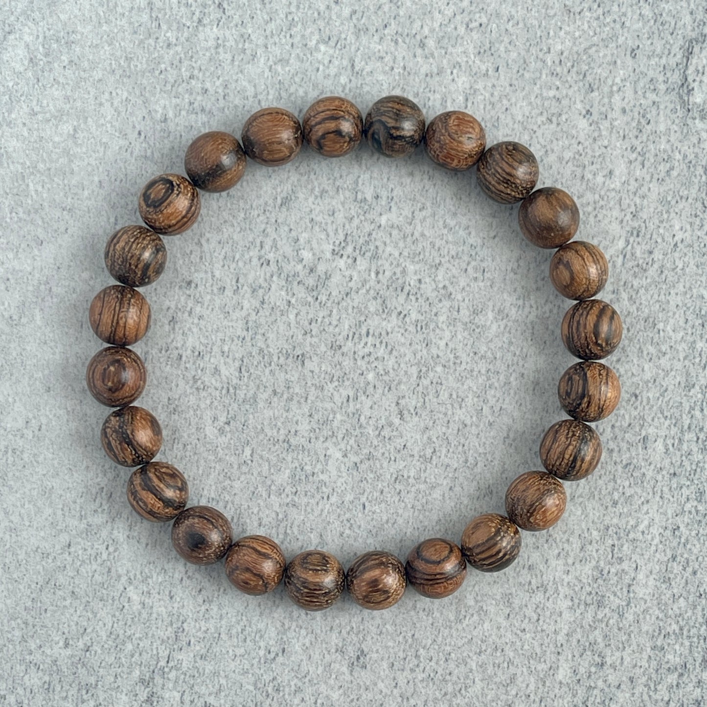 Tiger Skin Sandalwood Stretch Beaded Bracelet