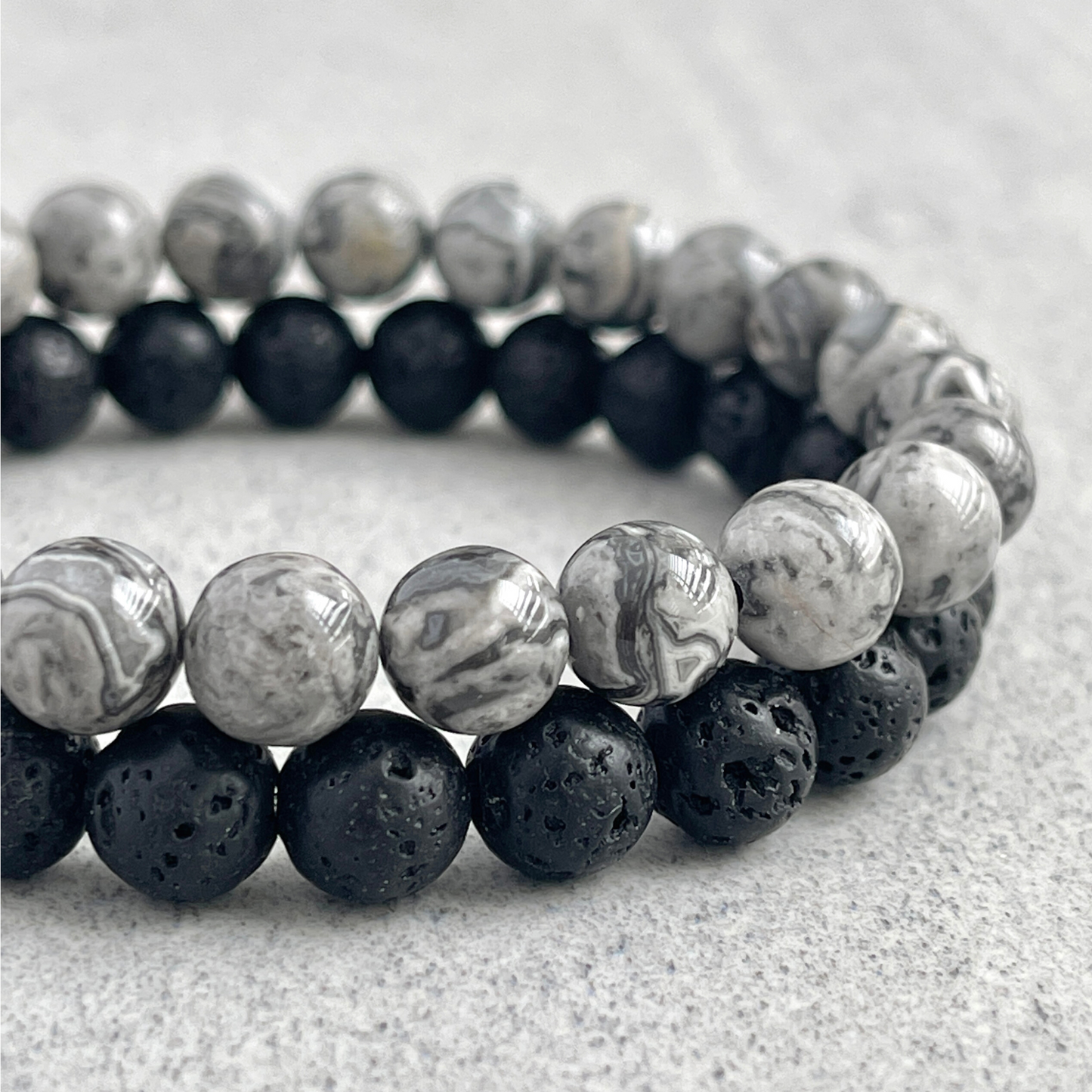 stylish matte onyx bracelet