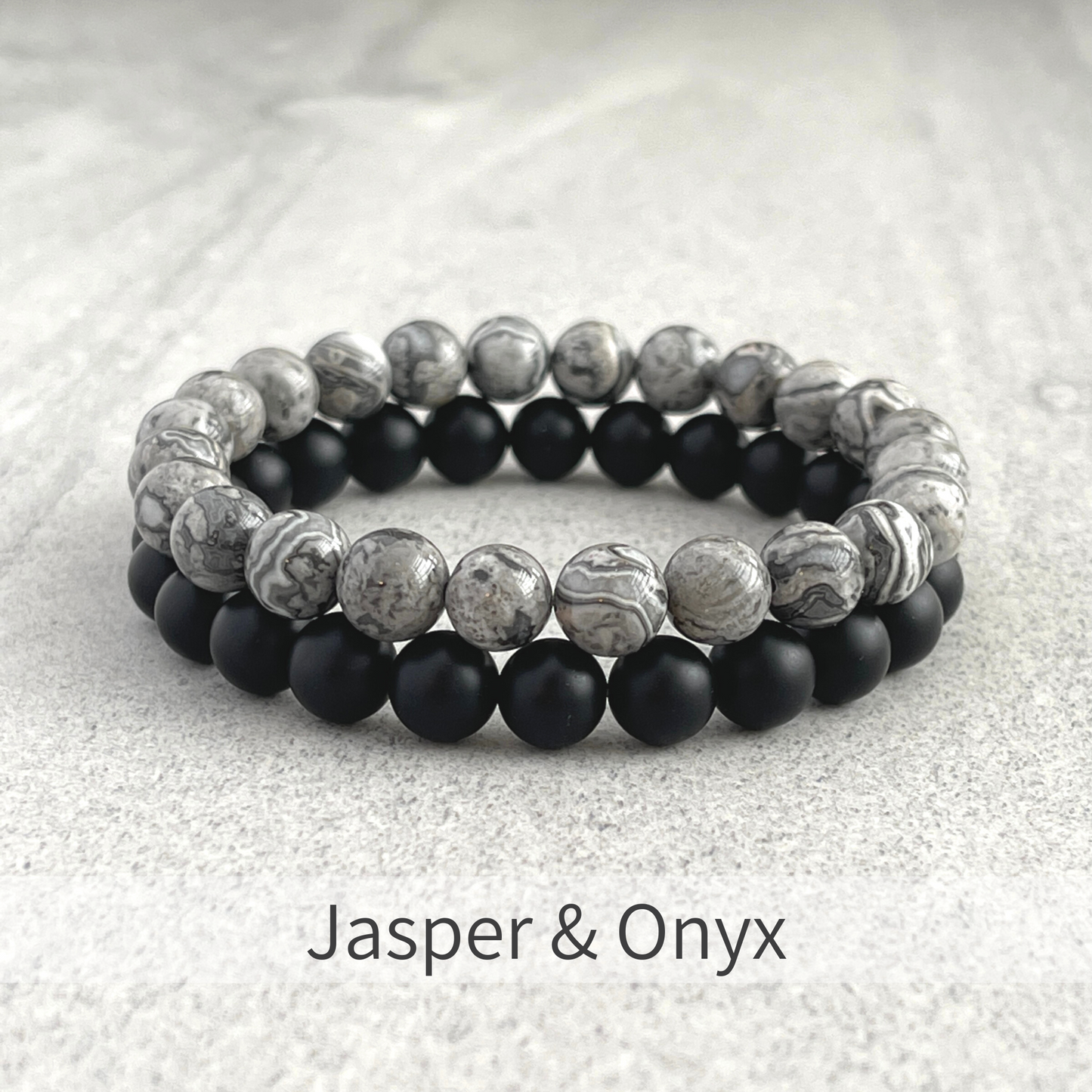 elegant matte onyx bracelet