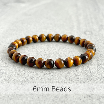 Yellow Tiger Eye Beaded Stretch Bracelet