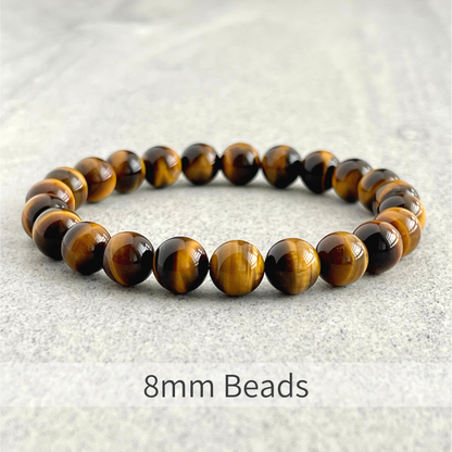 Yellow Tiger Eye Beaded Stretch Bracelet