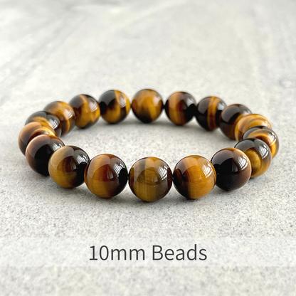 Yellow Tiger Eye Beaded Stretch Bracelet