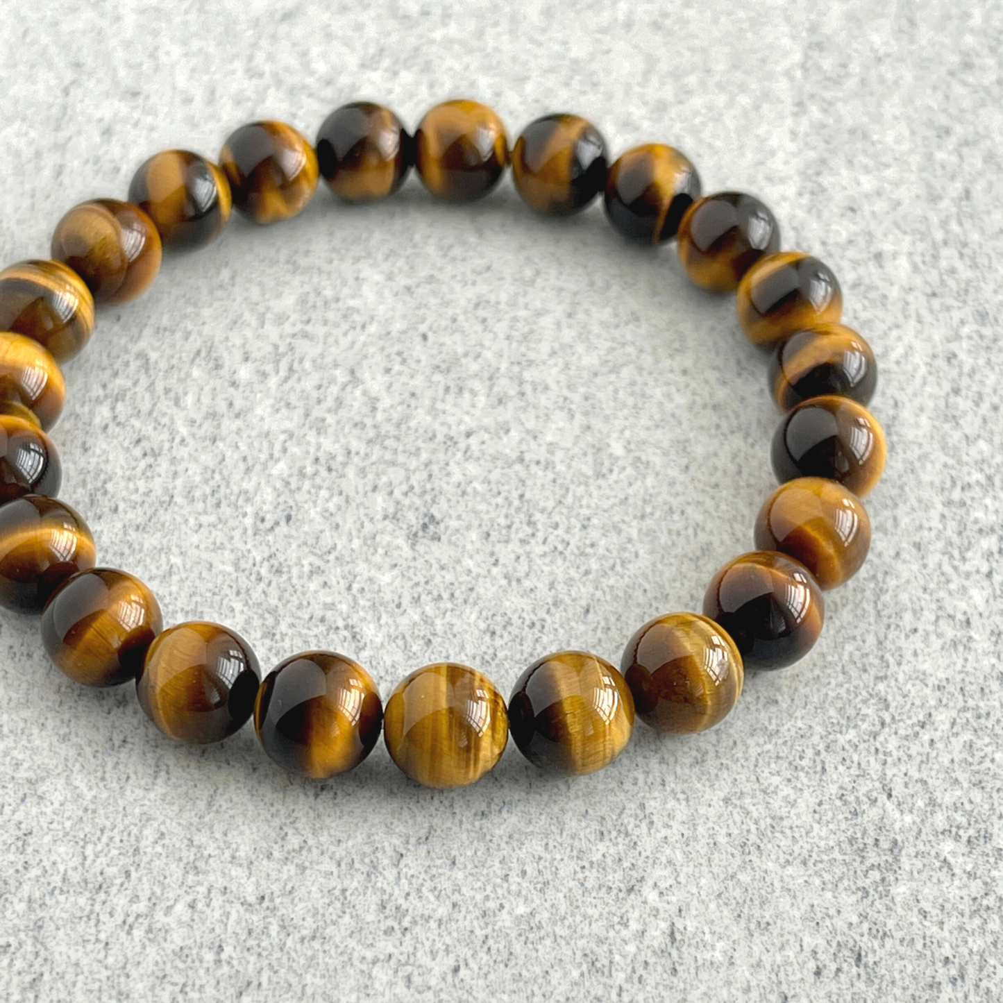 Grade A yellow tiger eye beaded bracelet for men