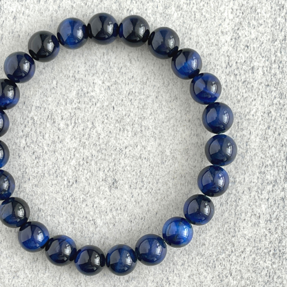 Blue Tiger Eye Stretch Bracelet