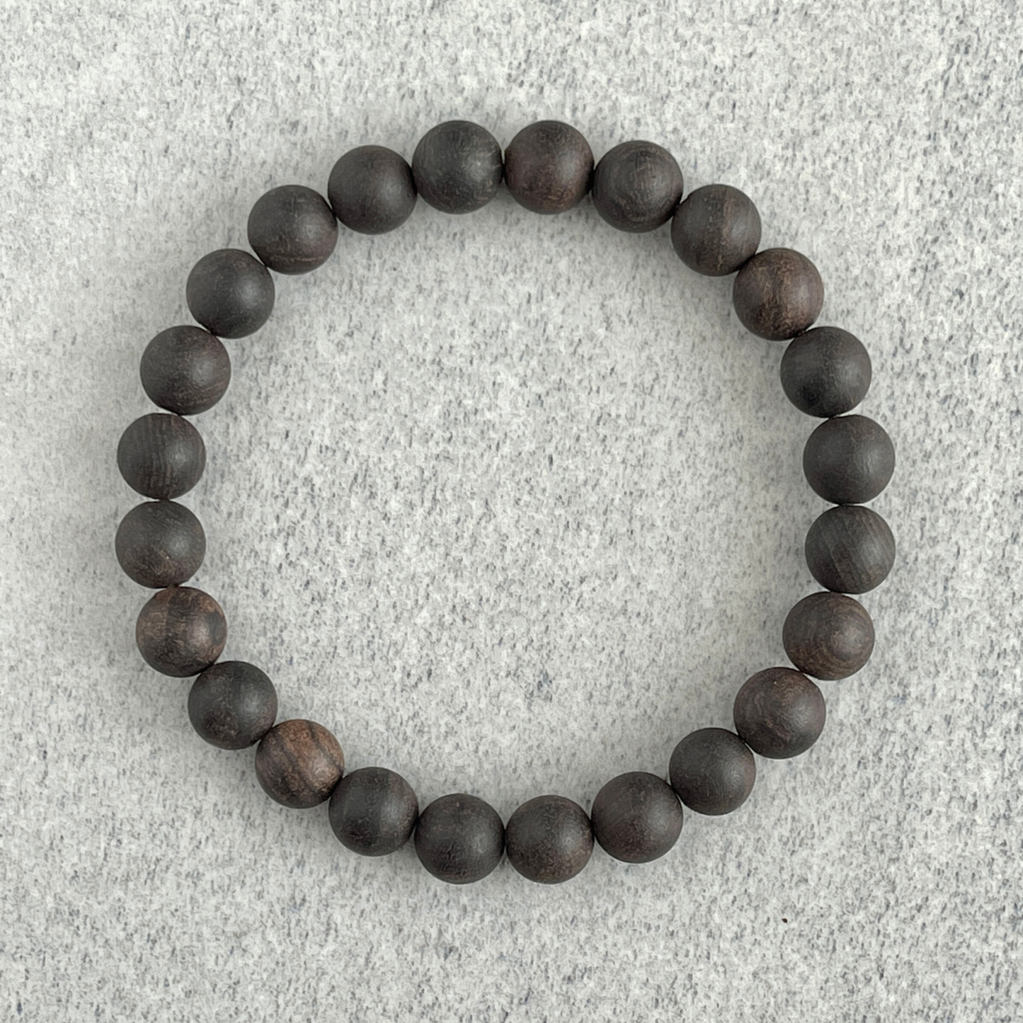 Ebony Blackwood Wooden Stretch Bracelet