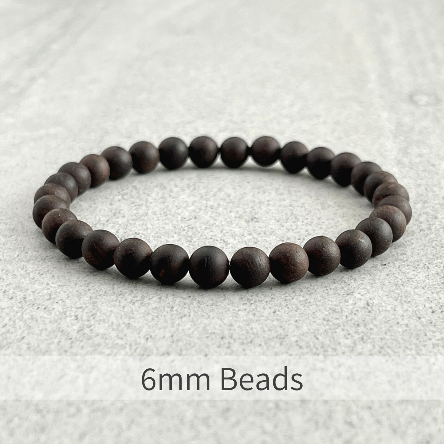 Ebony Blackwood Wooden Stretch Bracelet