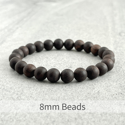 Ebony Blackwood Wooden Stretch Bracelet