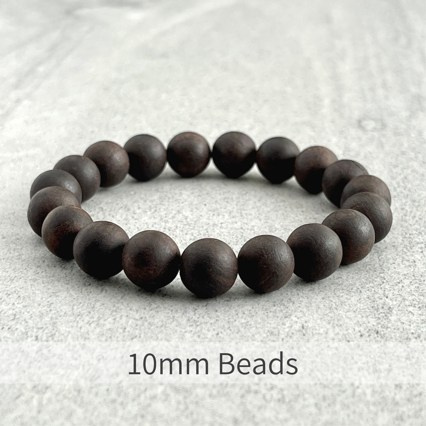 Ebony Blackwood Wooden Stretch Bracelet