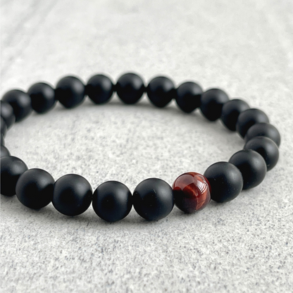 single red tiger eye bracelet