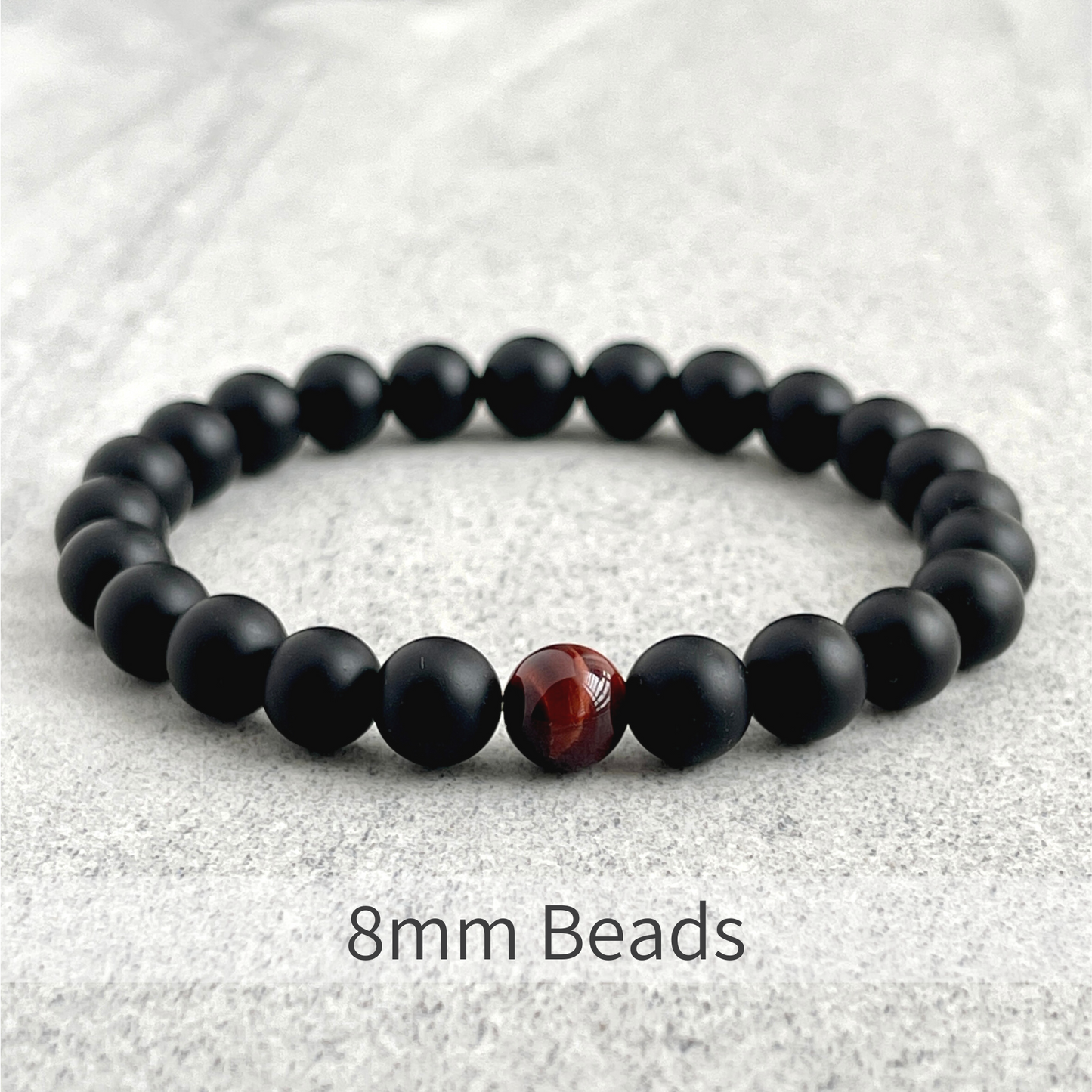 unique single red tiger eye bracelet