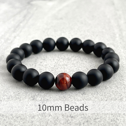 trendy single red tiger eye bracelet