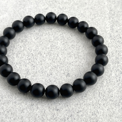 Matte Onyx Beaded Bracelet